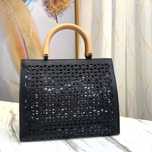 프라다 트라이앵글 로고 아일릿 탑핸들백 1BG405-2 MX