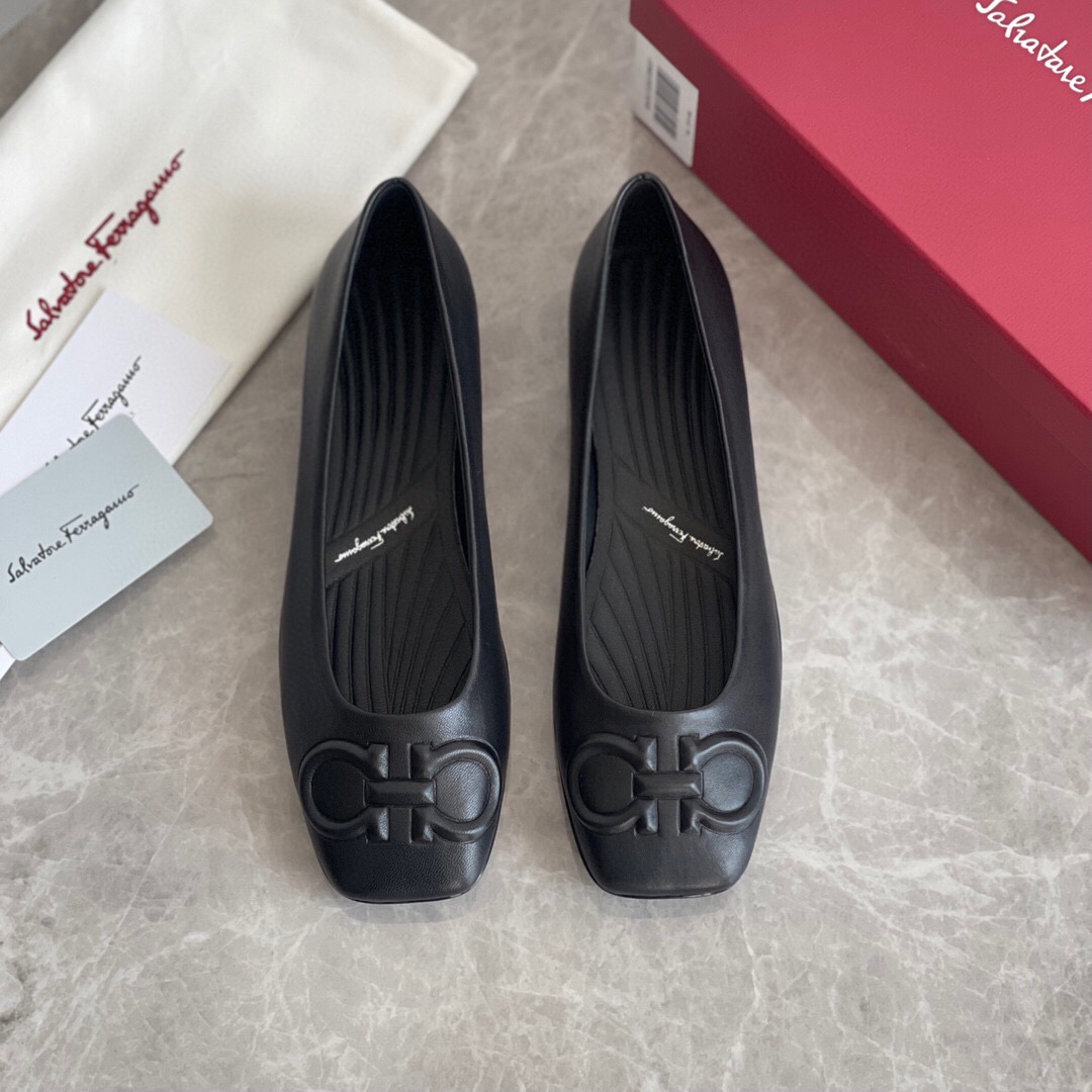 페레가모  2024 여성용 플랫 슈즈 WA4081 DN