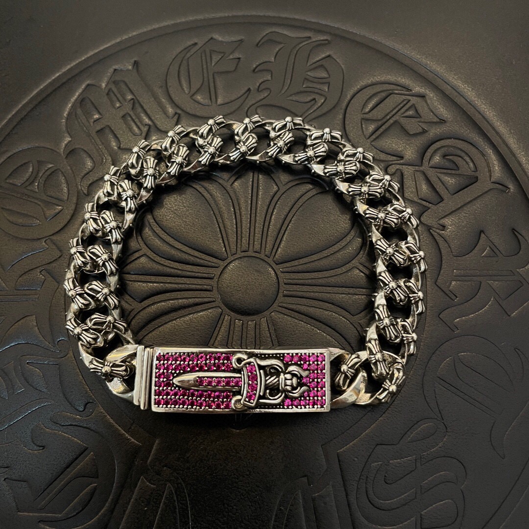 크롬하츠 24SS 로고 은장 팔찌 SN990 AGG