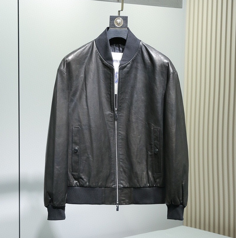 버버리 2024 남성용 가죽자켓 BU976 YB