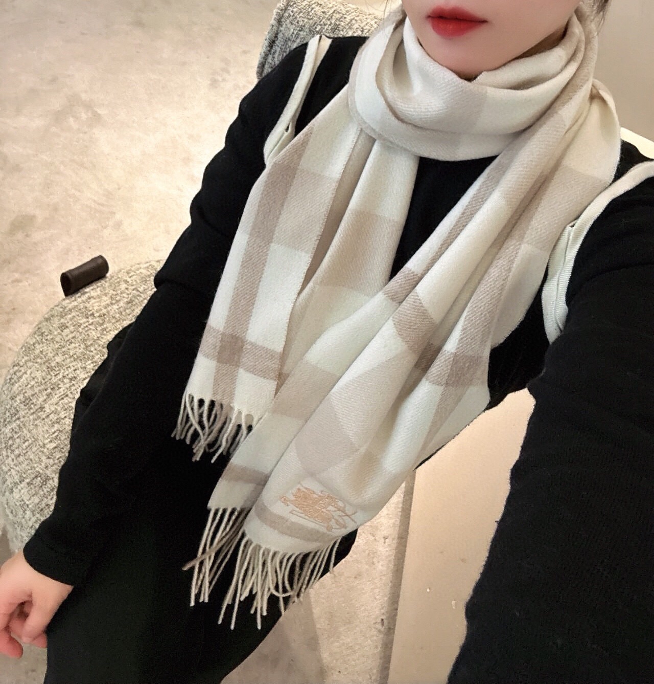 버버리 캐시미어 스카프 SN1093 SG1_A