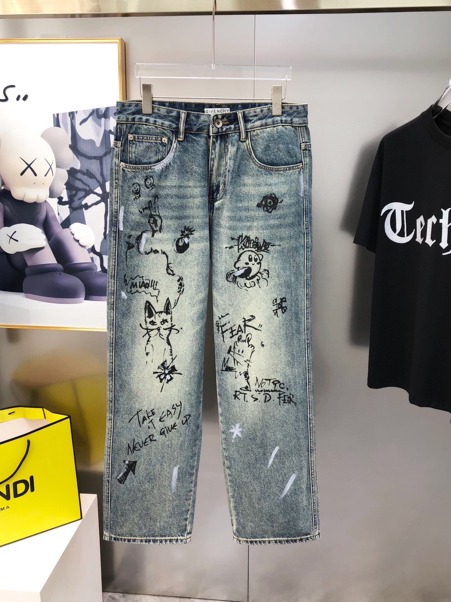 지방시 2025 남성용 청바지 GV209 PD  스트레이트