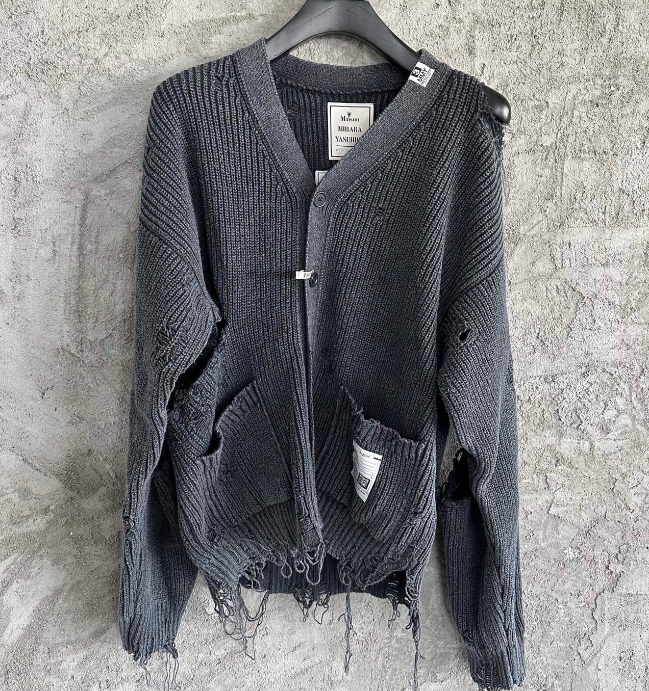 메종미하라야스히로 2025 남성용 니트 가디건   GT010  HD