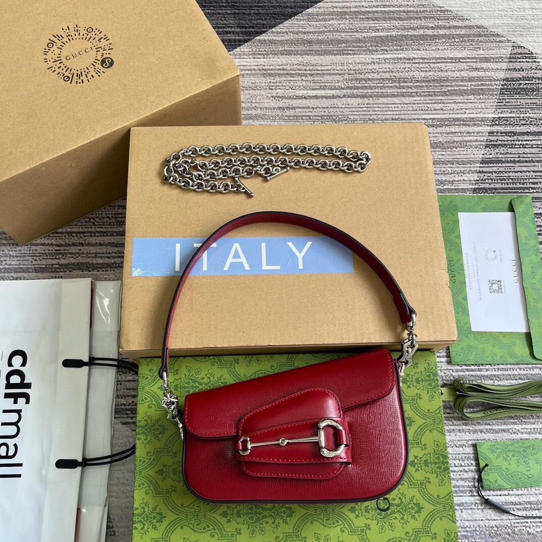 구찌 홀스빗 1955 미니 숄더백 774209 NMW 레드