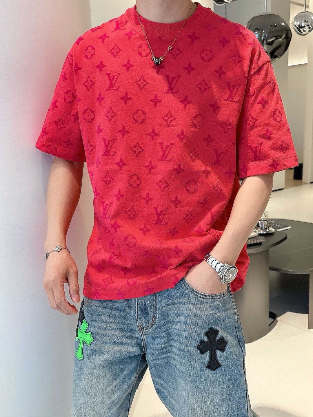 루이비통 2025 남성용 반팔티 LV1713 PD