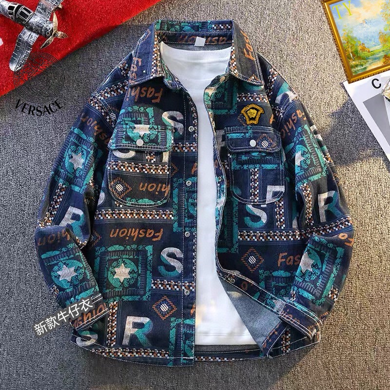 베르사체 2025 남성용 청자켓  VC211 PD