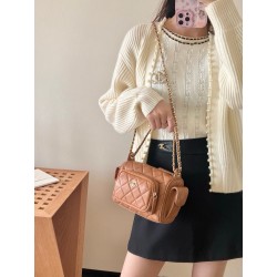 [홍콩명품.CHANEL] 샤넬  스몰 체인 플랩백 카라멜 GD