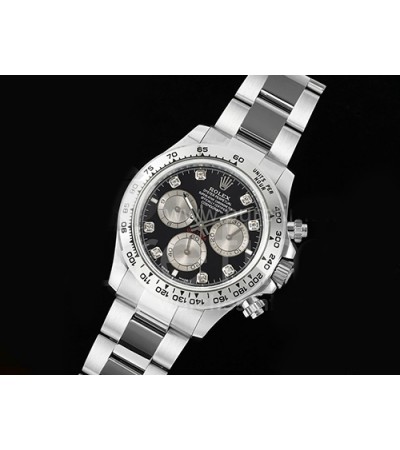 ROLEX 로렉스 롤렉스 데이토나 126509 크로노 블랙/그레이 다이아몬드 다이얼, 메탈밴드