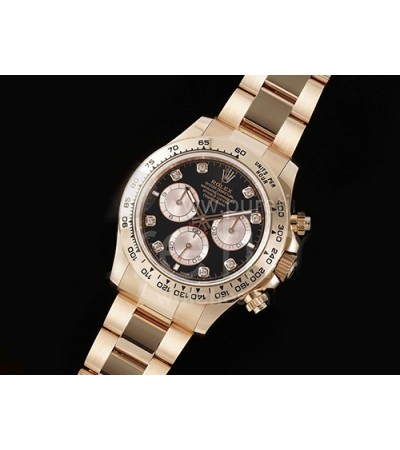 ROLEX 로렉스 롤렉스 데이토나 126505 크로노 로즈골드 로즈골드/블랙 다이아몬드 다이얼, 메탈밴드