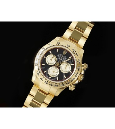 ROLEX 로렉스 롤렉스 데이토나 126508 크로노 옐로우골드 블랙/옐로우 다이얼, 메탈밴드