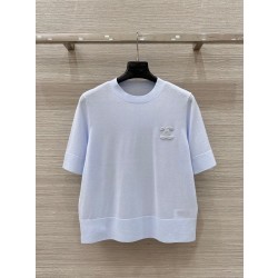 샤넬 2025 여성용 니트 반팔티 WA5496 JS-A 2컬러