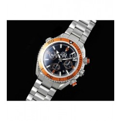 [홍콩명품시계.OMEGA] 오메가 시마스터 크로노 43mm 오렌지 베젤 블랙 다이얼 메탈스트랩