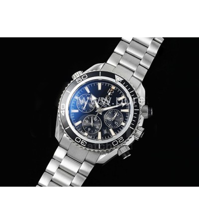 [홍콩명품시계.OMEGA] 오메가 시마스터 크로노 43mm 블랙 베젤 블랙 다이얼 메탈스트랩