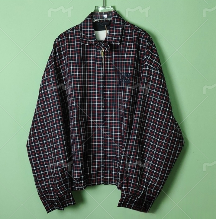 [홍콩명품,MIU MIU] 미우미우 25SS 로고 체크패턴 카라 봄버 자켓 MM033 HD, 홍콩명품의류,구매대행,온라인명품