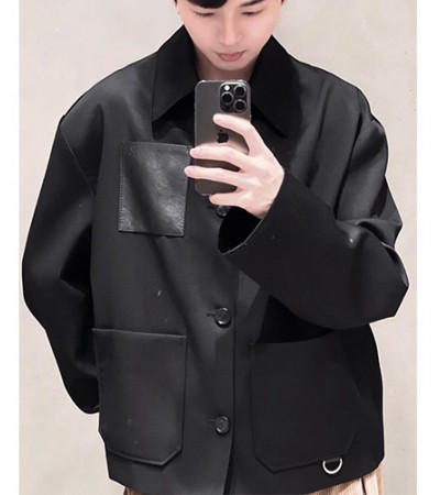 [홍콩명품.LOEWE] 로에베 25SS 로고 레더 포켓 카라 자켓 LE356 HD 2컬러 홍콩명품의류,구매대행,온라인명품