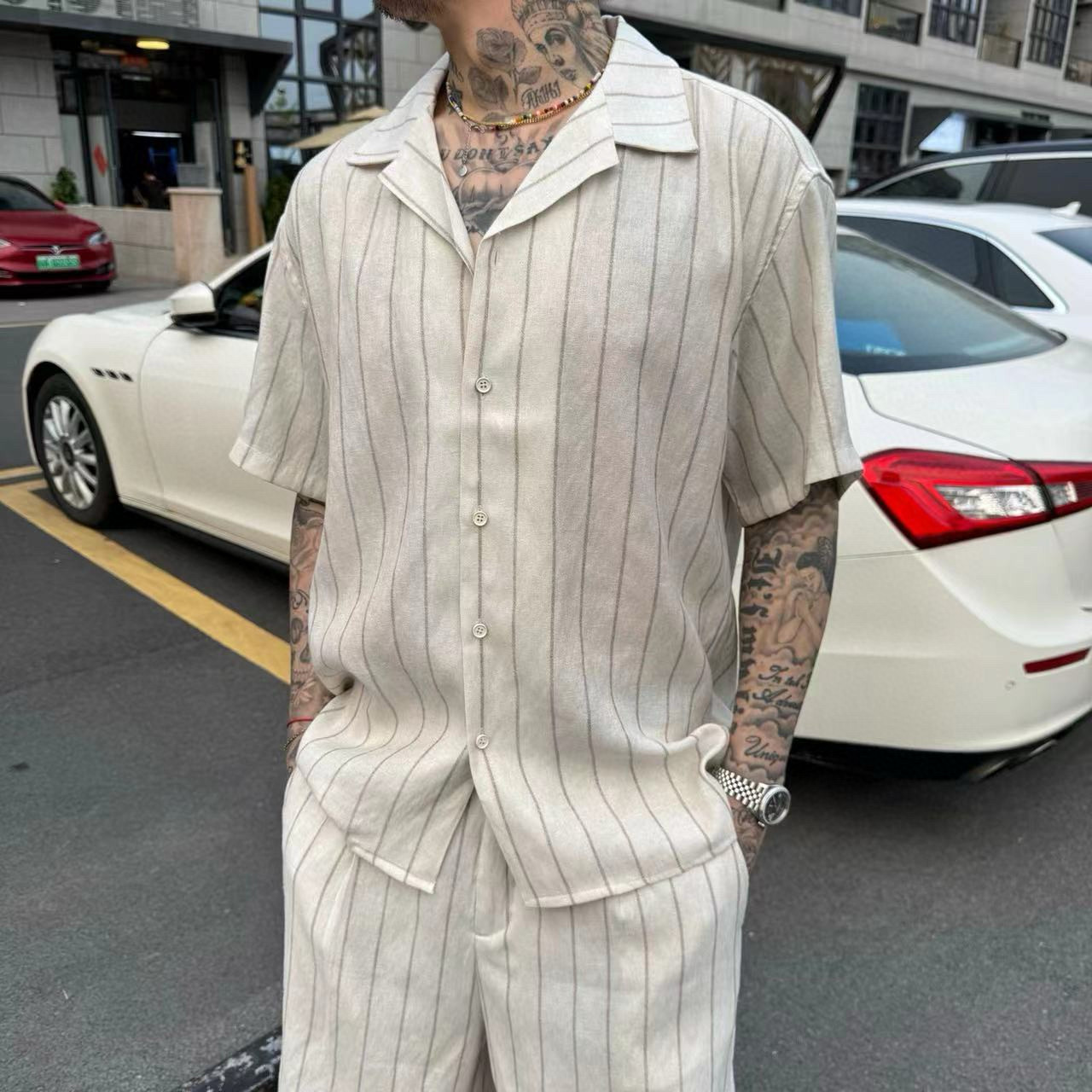 [홍콩명품.loro piana] 로로피아나 2025 남성용 린넨 셔츠세트 LP370 HD 홍콩명품의류,구매대행,온라인명품