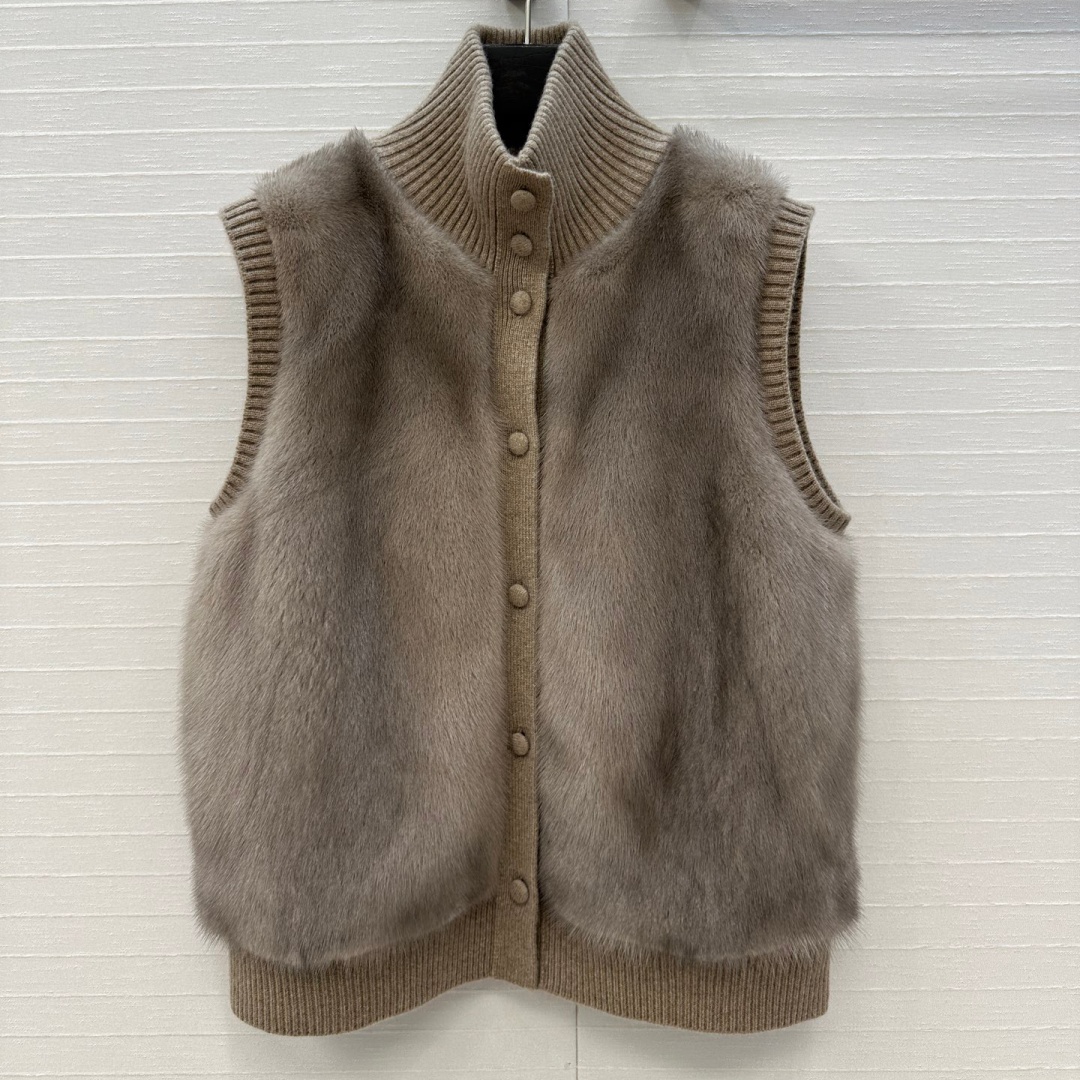 [홍콩명품.loro piana] 로로피아나 2025 여성 밍크퍼+캐시미어 조끼 WA5867 JS 홍콩명품의류,구매대행,온라인명품