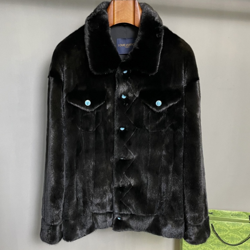 [홍콩명품.LOUIS VUITTON] 루이비통 2025 남성 밍크퍼 트러커 재킷 블랙 LV2177 홍콩명품의류,구매대행,온라인명품