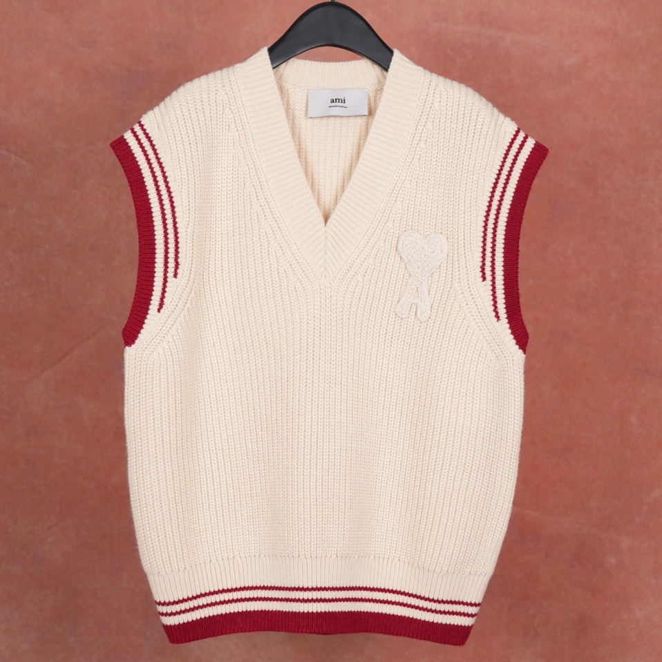 [홍콩명품.AMI] 아미 2025 남성용 울 조끼 AM038 YB 홍콩명품의류,구매대행,온라인명품