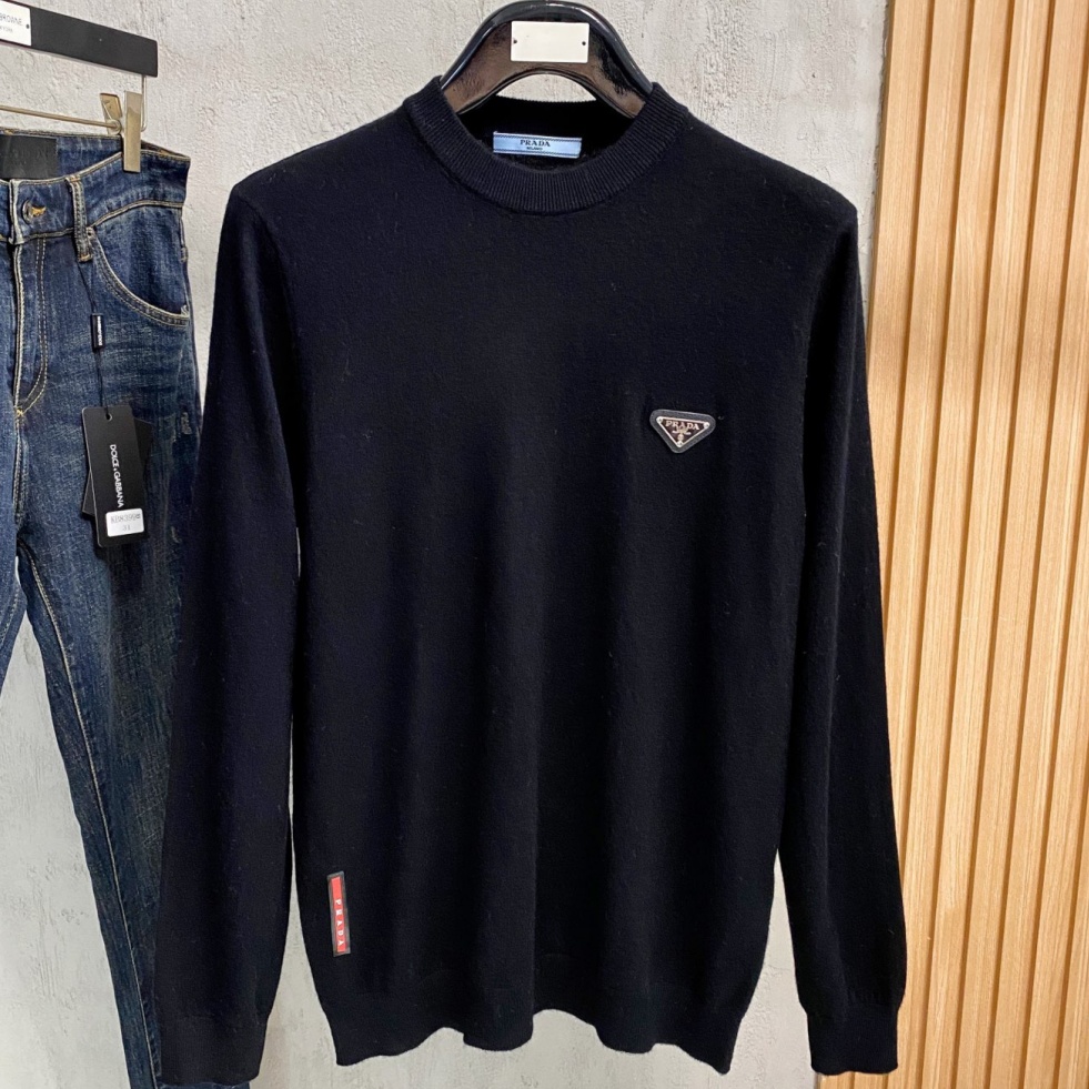 [홍콩명품.PRADA] 프라다 2025 남성용 캐시미어+울 풀오버 PD1502 YB 홍콩명품의류,구매대행,온라인명품