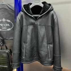 [홍콩명품.PRADA] 프라다 2025 남성용 모피일체 양가죽 코트 P1580 HD 홍콩명품의류,구매대행,온라인명품
