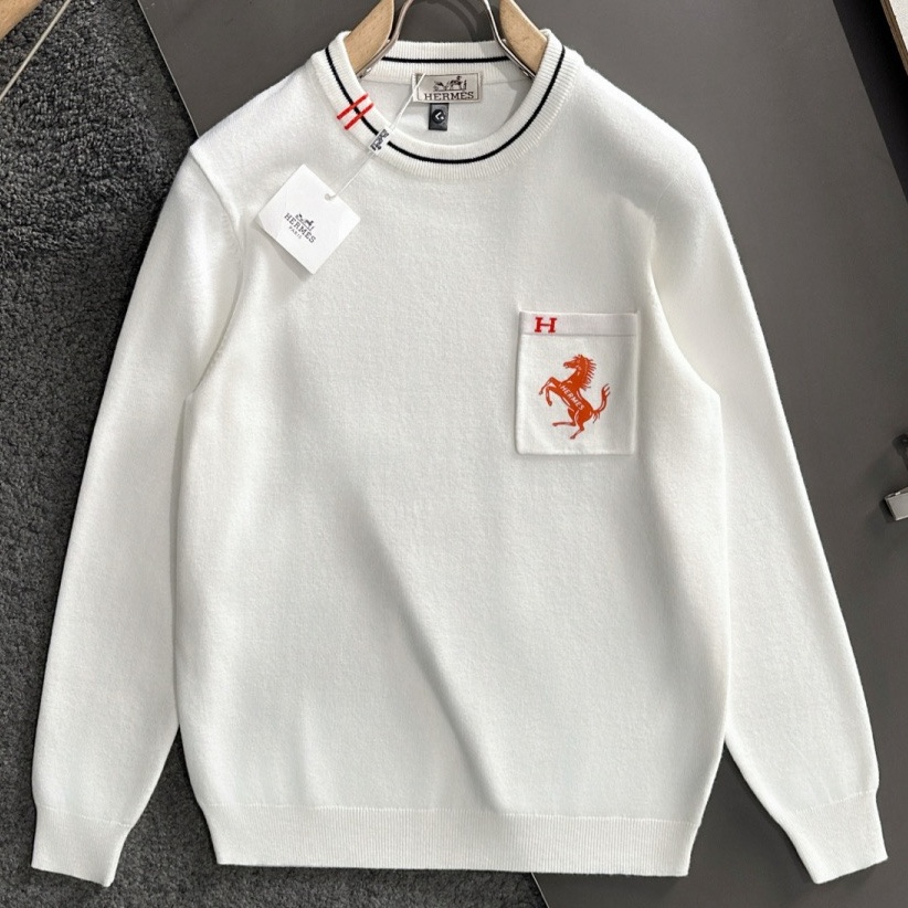 [홍콩명품.HERMES] 에르메스 2025 남성용 니트 풀오버 HM470 PD  홍콩명품의류,구매대행,온라인명품