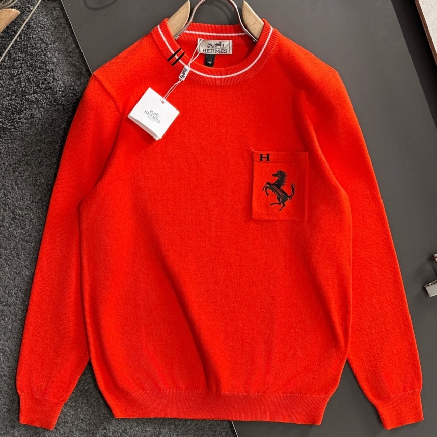 [홍콩명품.HERMES] 에르메스 2025 남성용 니트 풀오버 HM471 PD  홍콩명품의류,구매대행,온라인명품