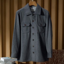 [홍콩명품.BRUNELLO CUCINELLI]브루넬로 쿠치넬리 2025 남성용 울셔츠 BL11342 YB 홍콩명품의류,구매대행,온라인명품