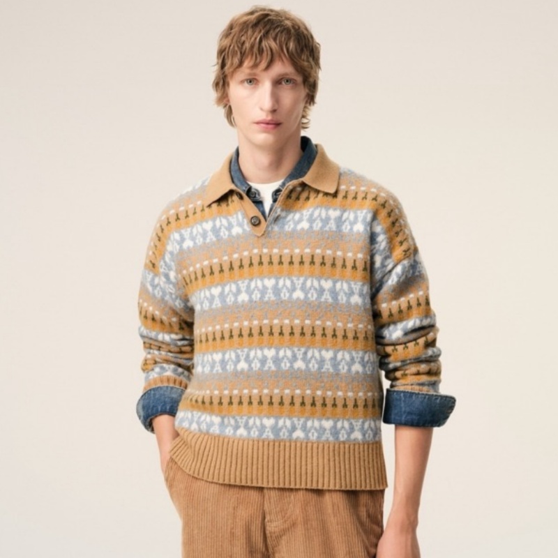 [홍콩명품.AMI] 아미 2025 남성용 울 풀오버 AM045 YB 홍콩명품의류,구매대행,온라인명품