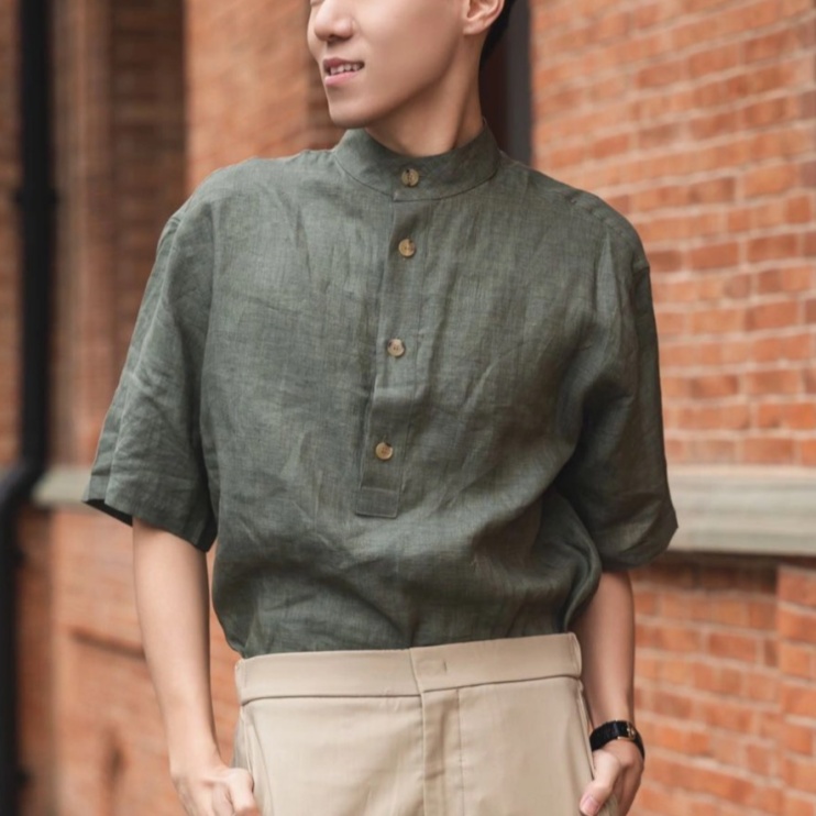 [홍콩명품.Loro Piana] 로로피아나 2026 남성 린넨 반팔셔츠 LP945 HD 홍콩명품의류,구매대행,온라인명품