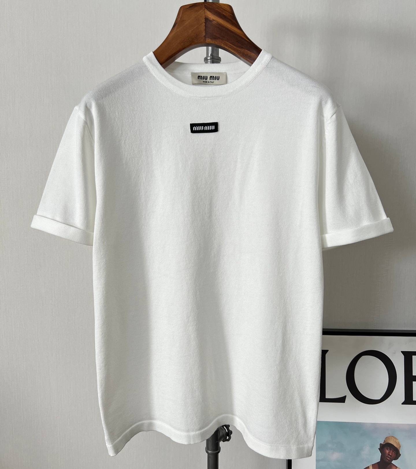 [홍콩명품,MIU MIU] 미우미우 26SS 로고 니트반팔 MM086 HD 홍콩명품의류,구매대행,온라인명품