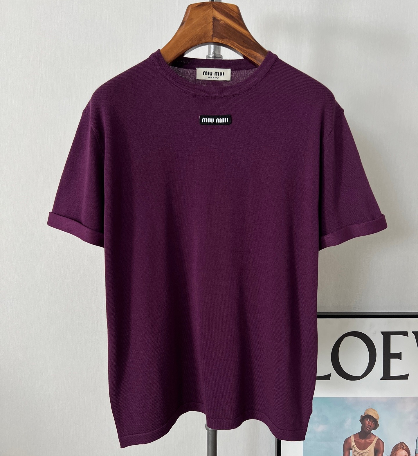 [홍콩명품,MIU MIU] 미우미우 26SS 로고 니트반팔 MM087 HD 홍콩명품의류,구매대행,온라인명품