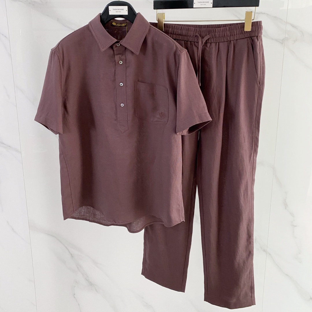 [홍콩명품.loro piana]로로피아나 2026 남성용 반팔셔츠 세트 LP1143 HD 홍콩명품의류,구매대행,온라인명품