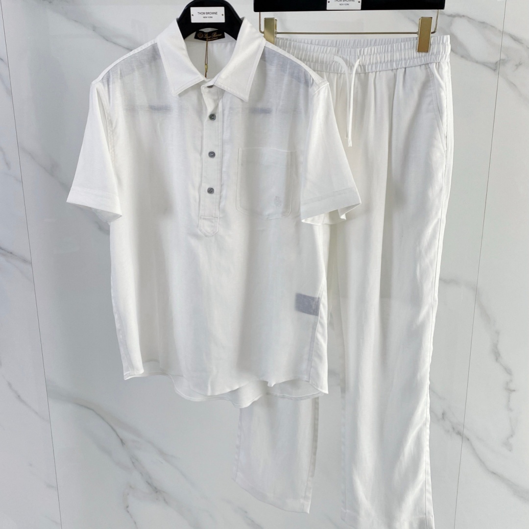 [홍콩명품.loro piana]로로피아나 2026 남성용 반팔셔츠 세트 LP1144 HD 홍콩명품의류,구매대행,온라인명품