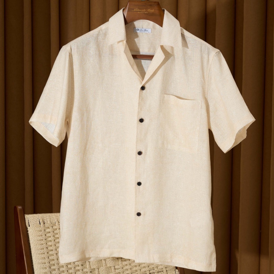 [홍콩명품.loro piana] 로로피아나 2026 남성용 린넨 반팔셔츠 LP1159 HD  홍콩명품의류,구매대행,온라인명품