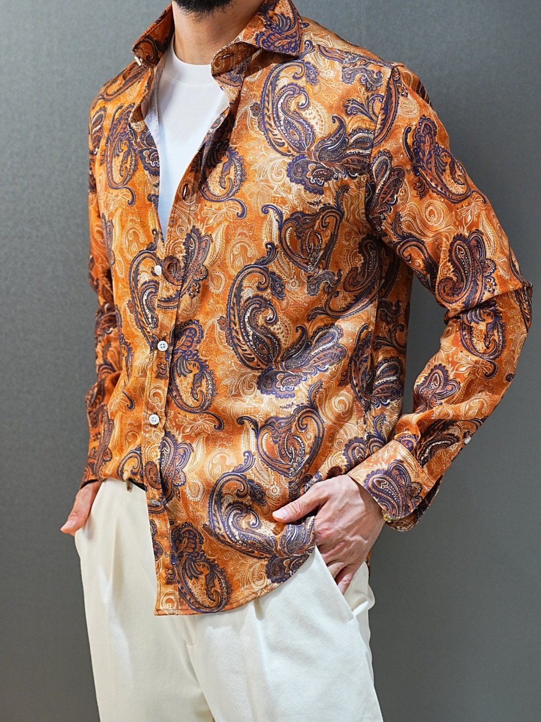 [홍콩명품.Ralph lauren] 랄프로렌 남성 린넨혼방셔츠 2026 GT496 HD 홍콩명품의류,구매대행,온라인명품