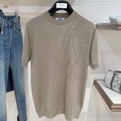 [홍콩명품.HERMES] 에르메스 2026 남성용 니트반팔 HM528 YB 홍콩명품의류,구매대행,온라인명품