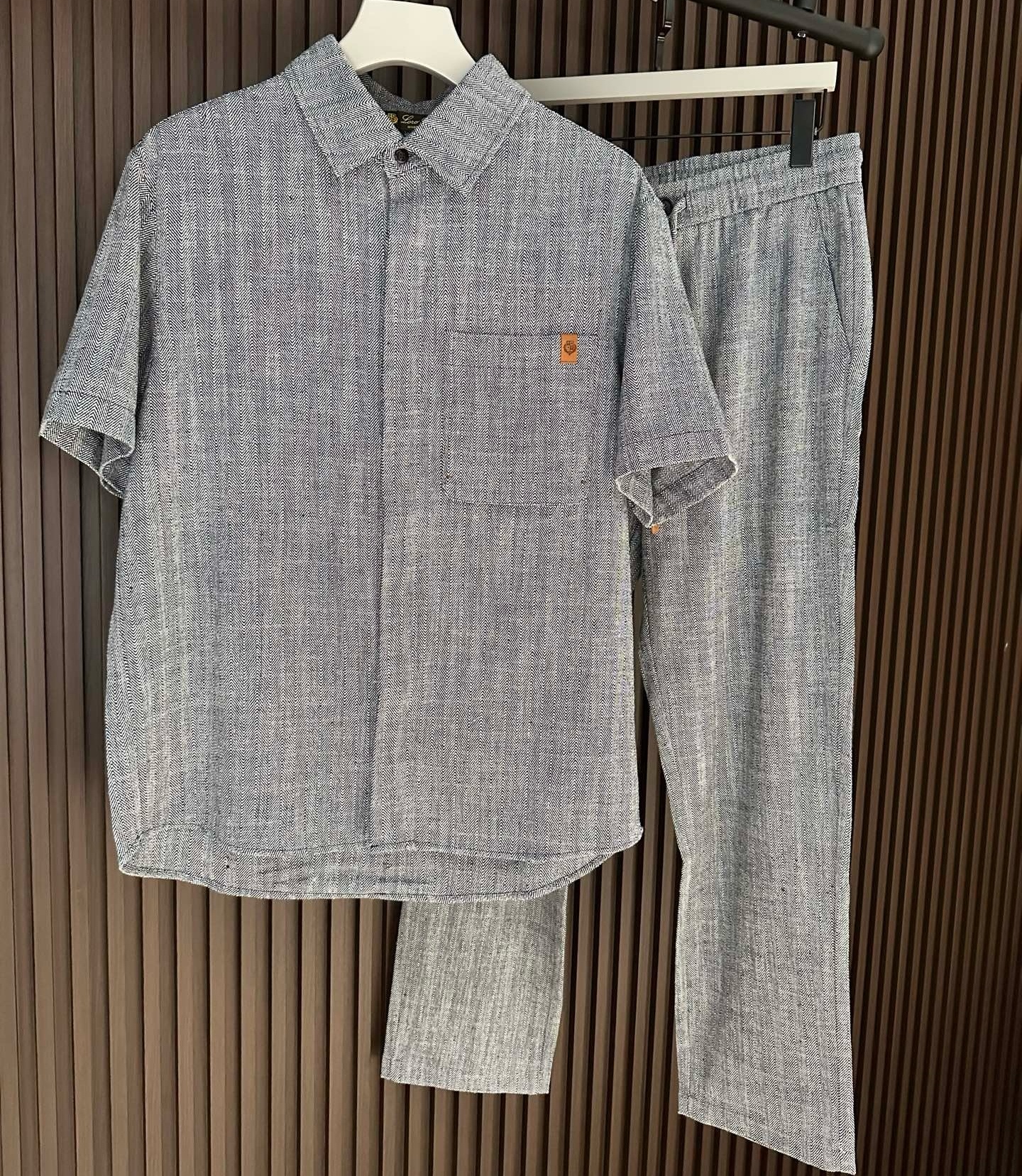 [홍콩명품.loro piana]로로피아나 2026 남성용  린넨 반팔셔츠세트  LP1287 HD 홍콩명품의류,구매대행,온라인명품
