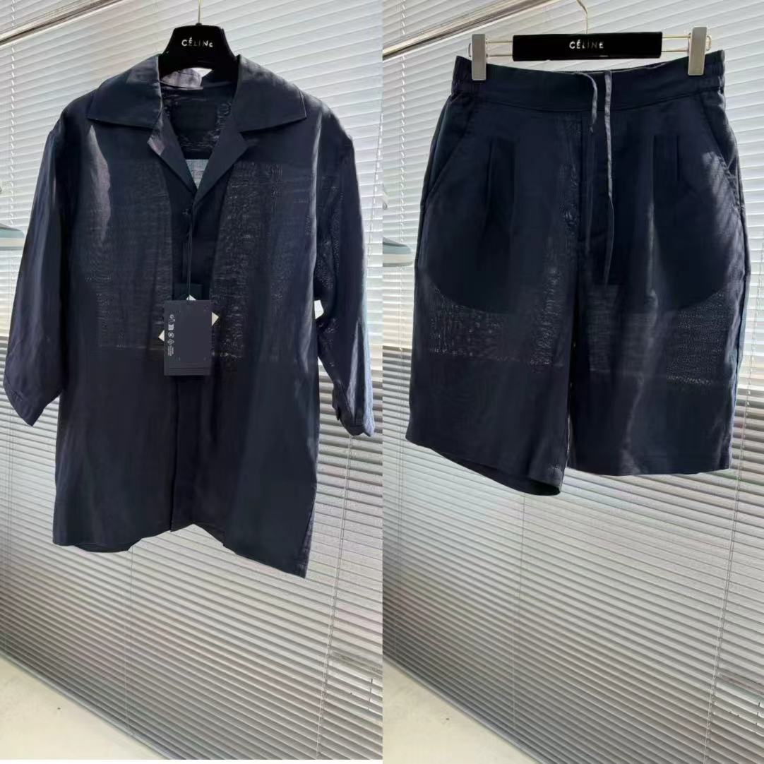 [홍콩명품.PRADA] 프라다 2026 남성용 린넨반팔셔츠세트 PD2005 PD 홍콩명품의류,구매대행,온라인명품