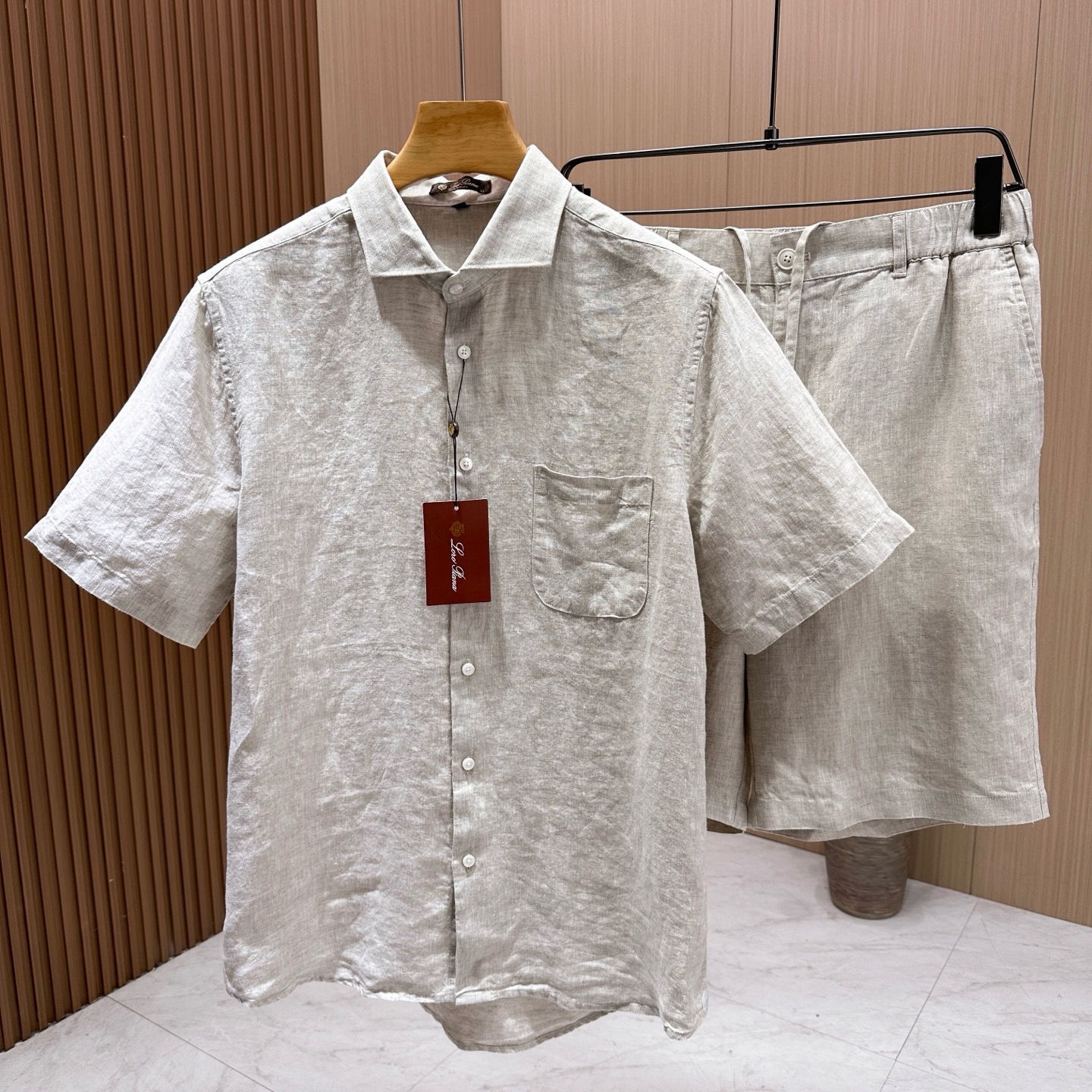 [홍콩명품.loro piana] 로로피아나 2026 남성용 린넨반팔셔츠세트 LP1360 HD 홍콩명품의류,구매대행,온라인명품