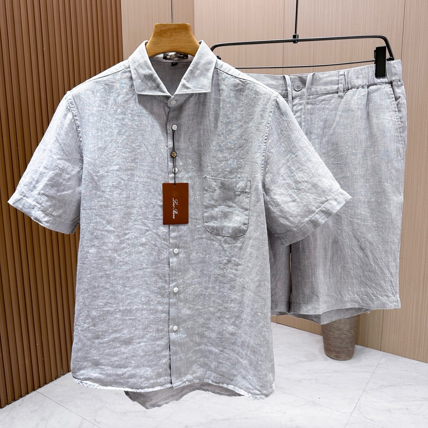 [홍콩명품.loro piana] 로로피아나 2026 남성용 린넨반팔셔츠세트 LP1361 HD 홍콩명품의류,구매대행,온라인명품