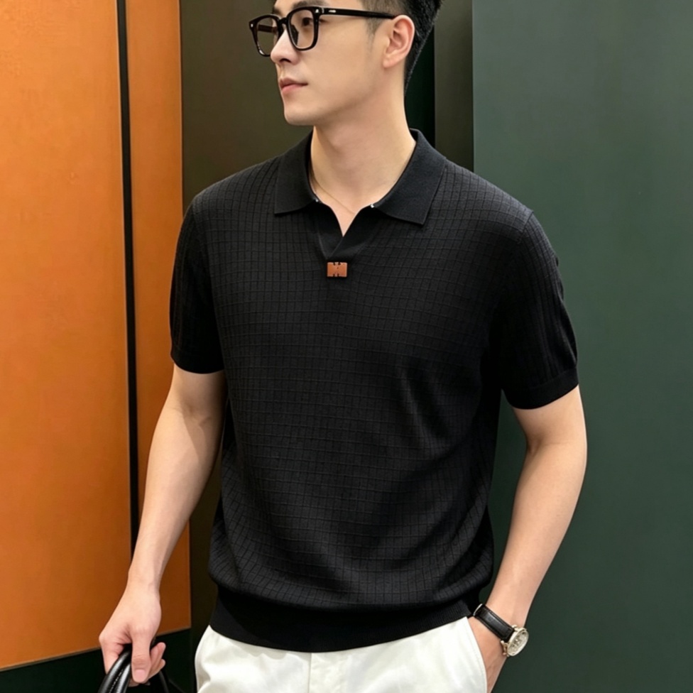 [홍콩명품.loro piana] 로로피아나 2026 남성용 니트반팔 LP1464 PD  홍콩명품의류,구매대행,온라인명품