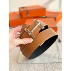 [홍콩명품.HERMES] 에르메스 2026 남성용 가죽벨트 3.8 CM HM041