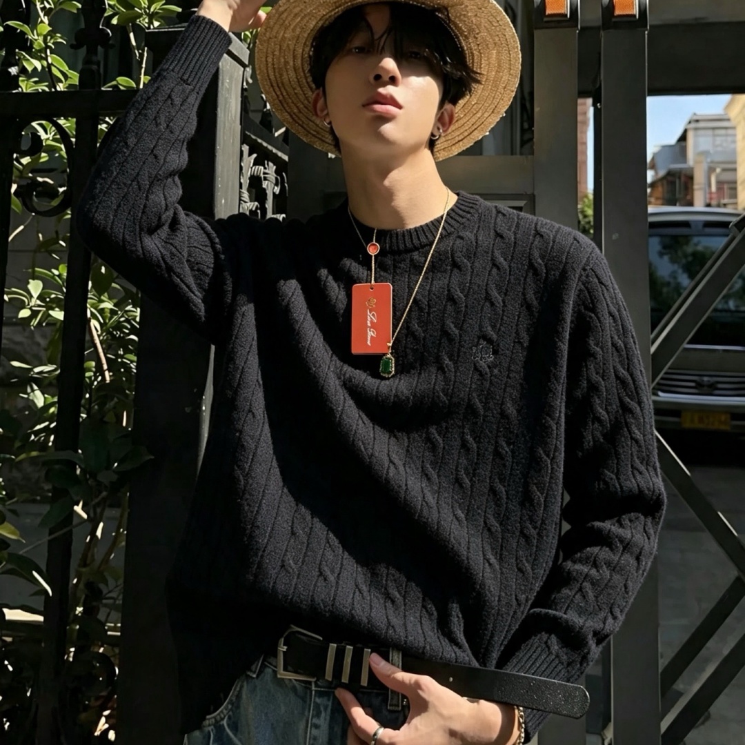 [홍콩명품.loro piana] 로로피아나 2026 남성용 니트풀오버 LP1546 HD  홍콩명품의류,구매대행,온라인명품