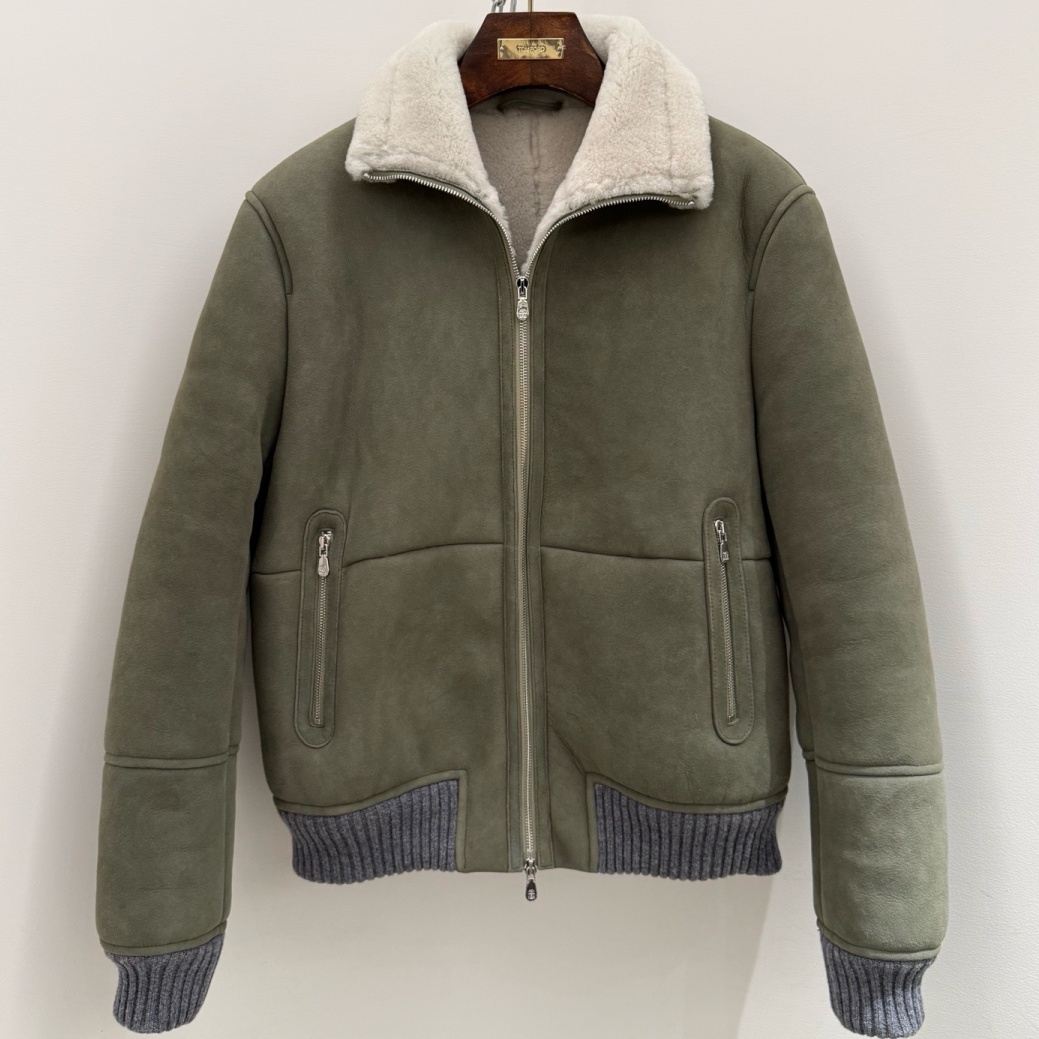 [홍콩명품.BRUNELLO CUCINELLI]브루넬로 쿠치넬리 2026 남성용 모피일체 양가죽 자켓 BL1830 HD 홍콩명품의류,구매대행,온라인명품